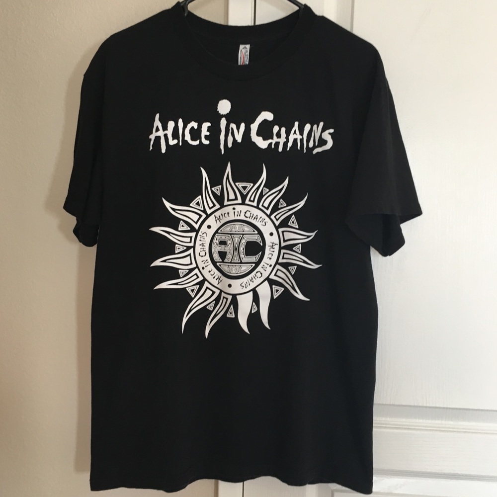 Alice In Chains band T-shirt large rock metal tour